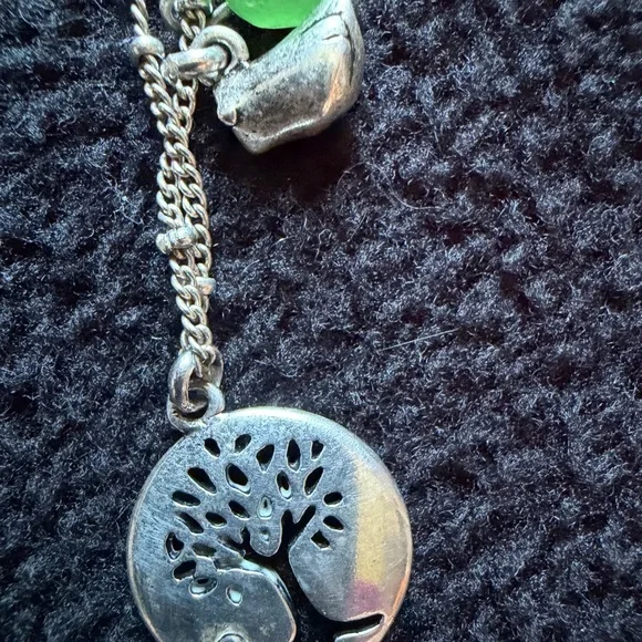 Fossil Tree of Life, necklace, Silver tone - Picture 6 of 6